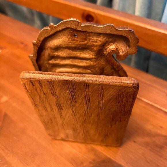 Vintage  napkin letter holder With "Give Us This Day Our Daily Bread" Engraving - Picture 7 of 8